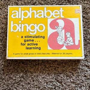 Vintage 1970s Alphabet Bingo Game